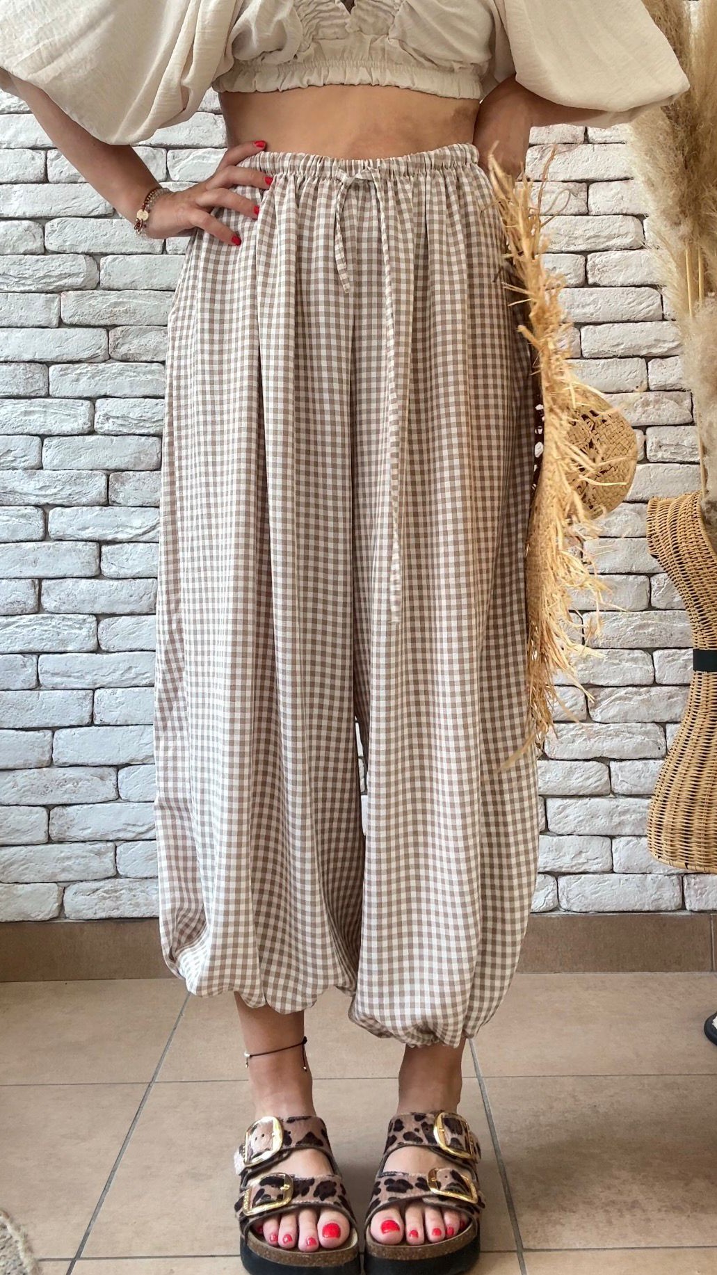 Sahara Check Pantalone