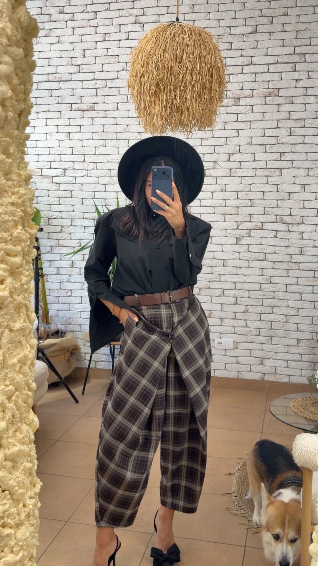 Paloma Karirane Pantalone